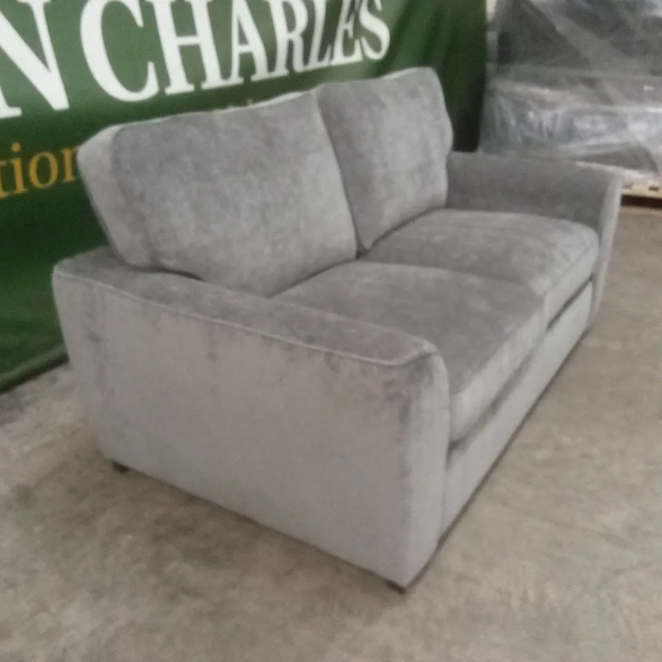 HARLOW 2 SEATER STANDARD BACK FABRIC SOFA - GREY RRP £599