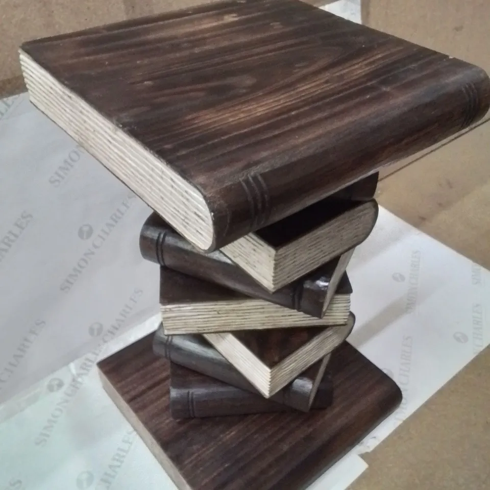 BOXED HOMESDIRECT365 STACK OF BOOKS SIDE TABLE