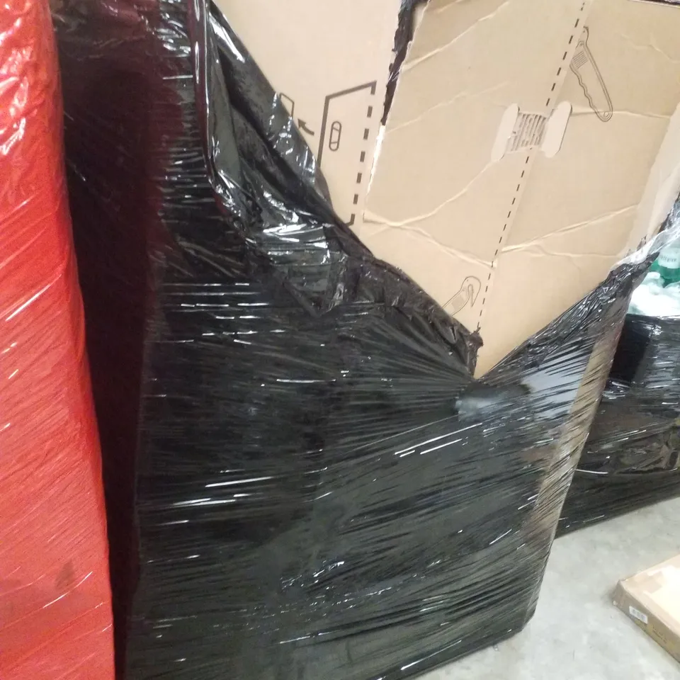 PALLET CONTAINING ASSORTED PRODUCTS INCLUDING GREY CLAMP ON DESK PRIVACY PANEL, CURTAIN RODS, PICTURE FRAME & FOLDABLE PLAY MAT