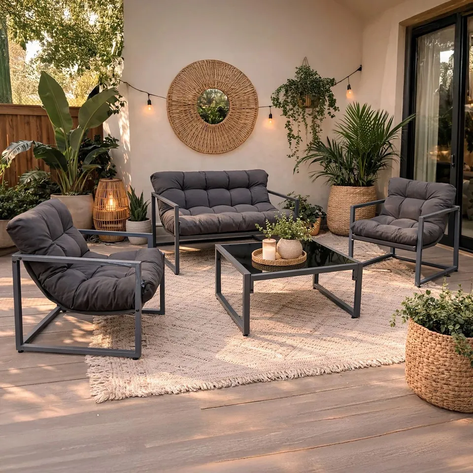 BOXED NEO GARDEN FURNITURE SET - GREY