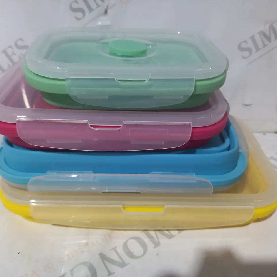 BOXED COOK'S ESSENTIALS SET OF 4 COLLAPSIBLE FOOD CONTAINERS