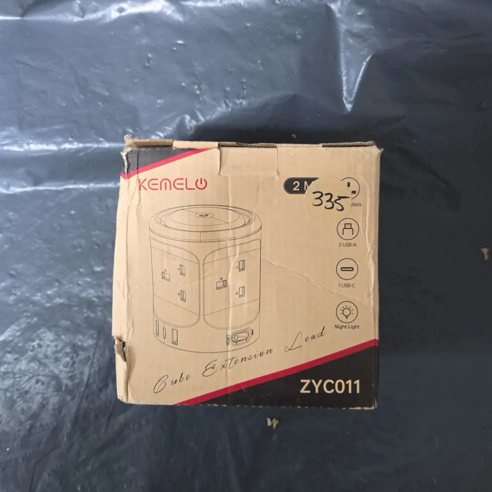 KEMELO CUBE EXTENSION LEAD 2M (ZYC011) – USB-A, USB-C, NIGHT LIGHT