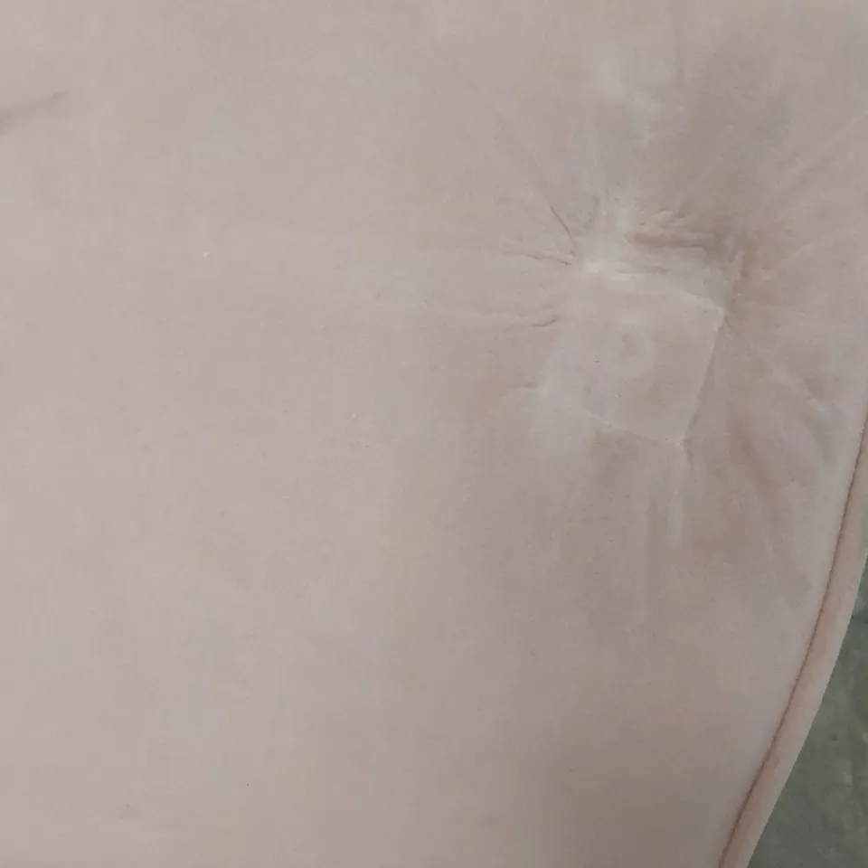 QUALITY DESIGNER 3 SEATER PINK VELVET SOFA 