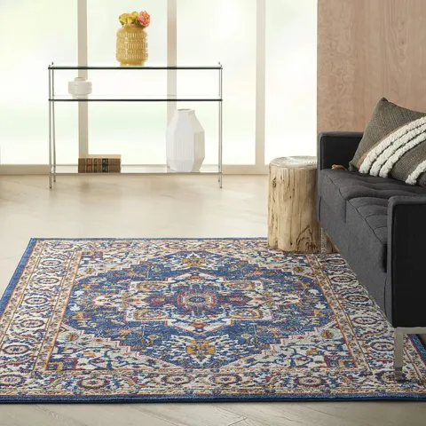 NOURISON PASSION TRADITIONAL BLUE/MULTICOLOR 5'3" X 7'3" AREA -RUG