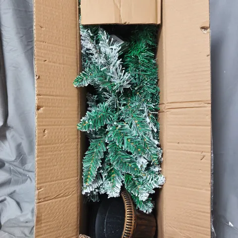 Artificial Christmas Tree decoration in Box with pot – Frosted Green with Stand