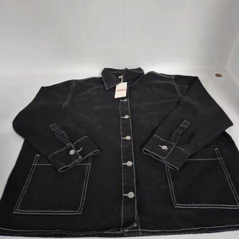 OMNES MAGNUS JACKET IN BLACK – UK 18 (EU 46, US 14), 100% BCI COTTON