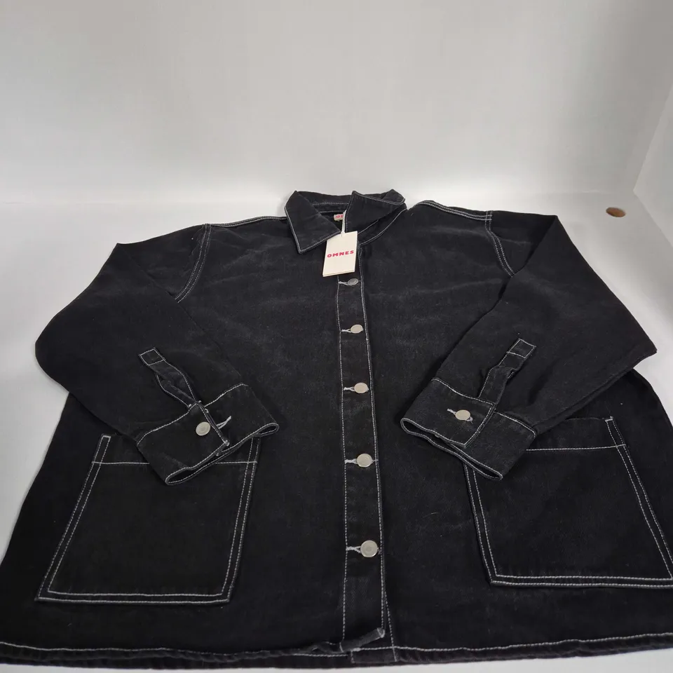 OMNES MAGNUS JACKET IN BLACK – UK 18 (EU 46, US 14), 100% BCI COTTON