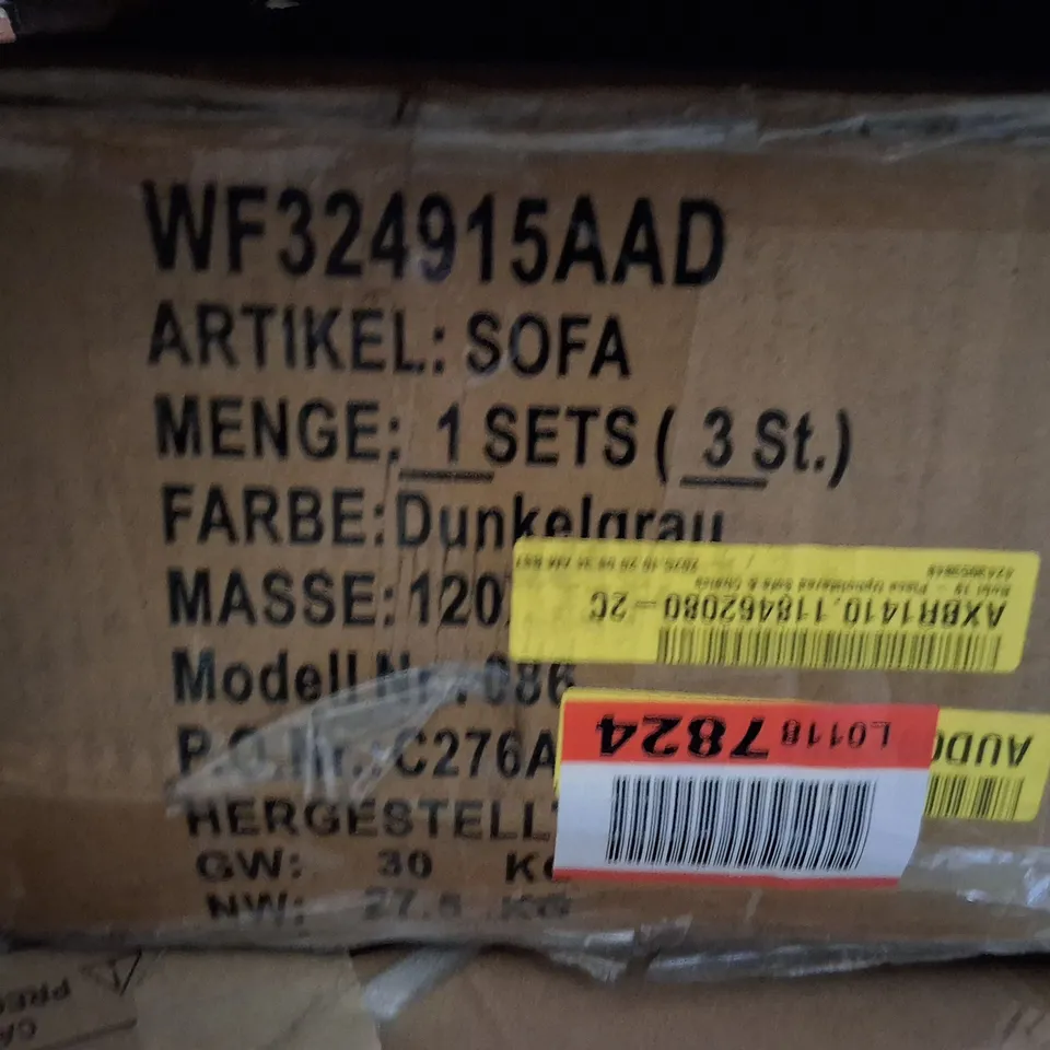 PALLET OF ASSORTED FLAT PACK FURNITURE PARTS TO INCLUDE SIDEBOARD AND BED PARTS