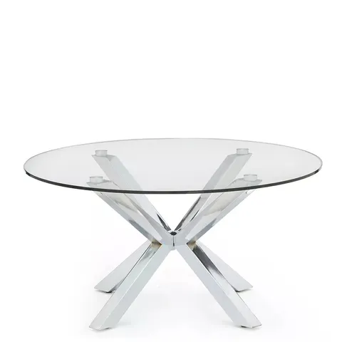 CHOPSTICK COFFEE TABLE CHROME - COLLECTION ONLY