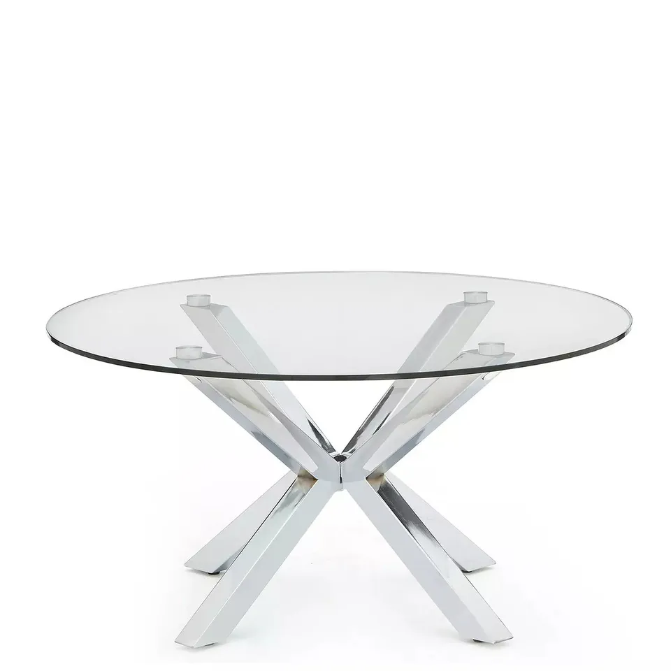 CHOPSTICK COFFEE TABLE CHROME - COLLECTION ONLY