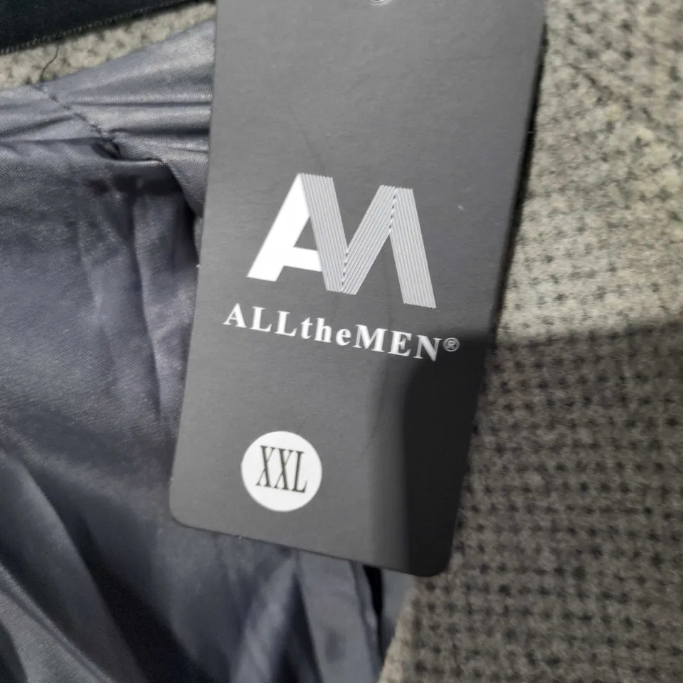 ALLTHEMEN BEIGE TWEED BLAZER, MENS, XXL