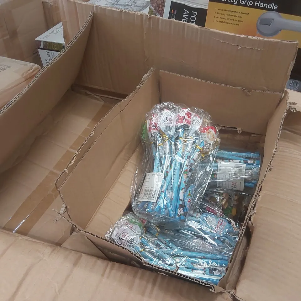 PALLET TO CONTAINING A VERY LARGE QUANTITY OF ASSORTED ITEMS INCLUDING: SPICE JARS, DOG FOOD BOWLS, SAFETY GRIP HANDLES, CHRISTMAS PENCILS ECT