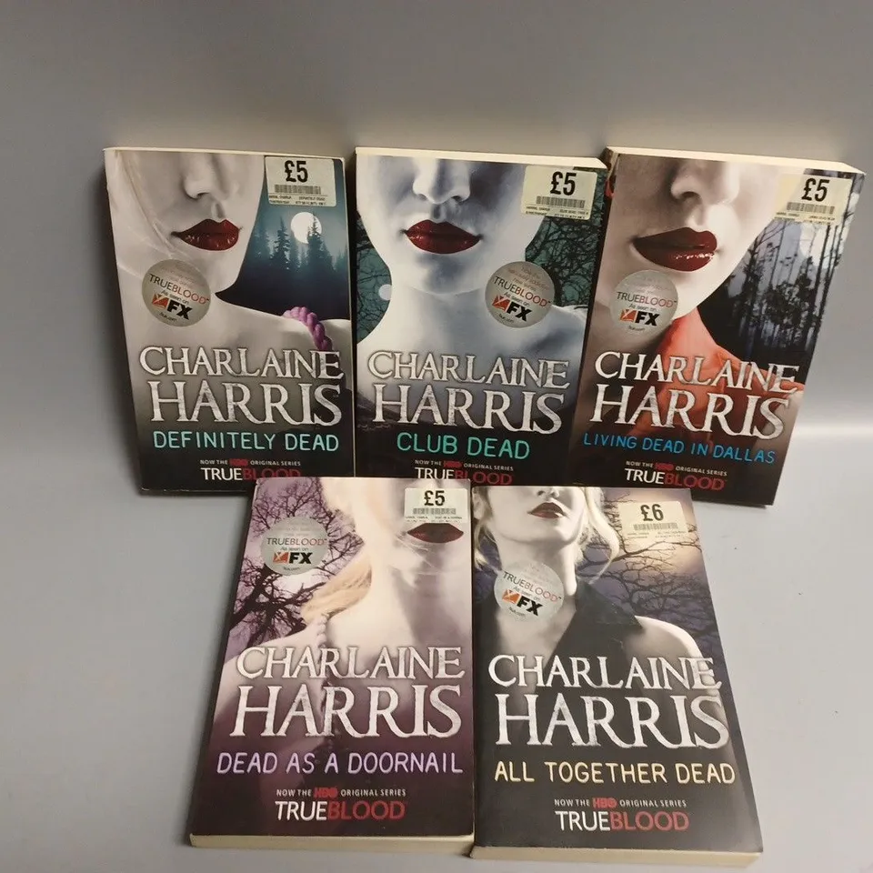 7 ASSORTED BOOKS TO INCLUDE KYLIE LA LA LA AND LIVING DEAD IN DALLAS BY CHARLAINE HARRIS 