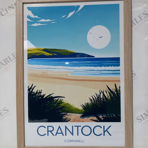 FRAMED CRANTOCK CORNWALL ART PRINT