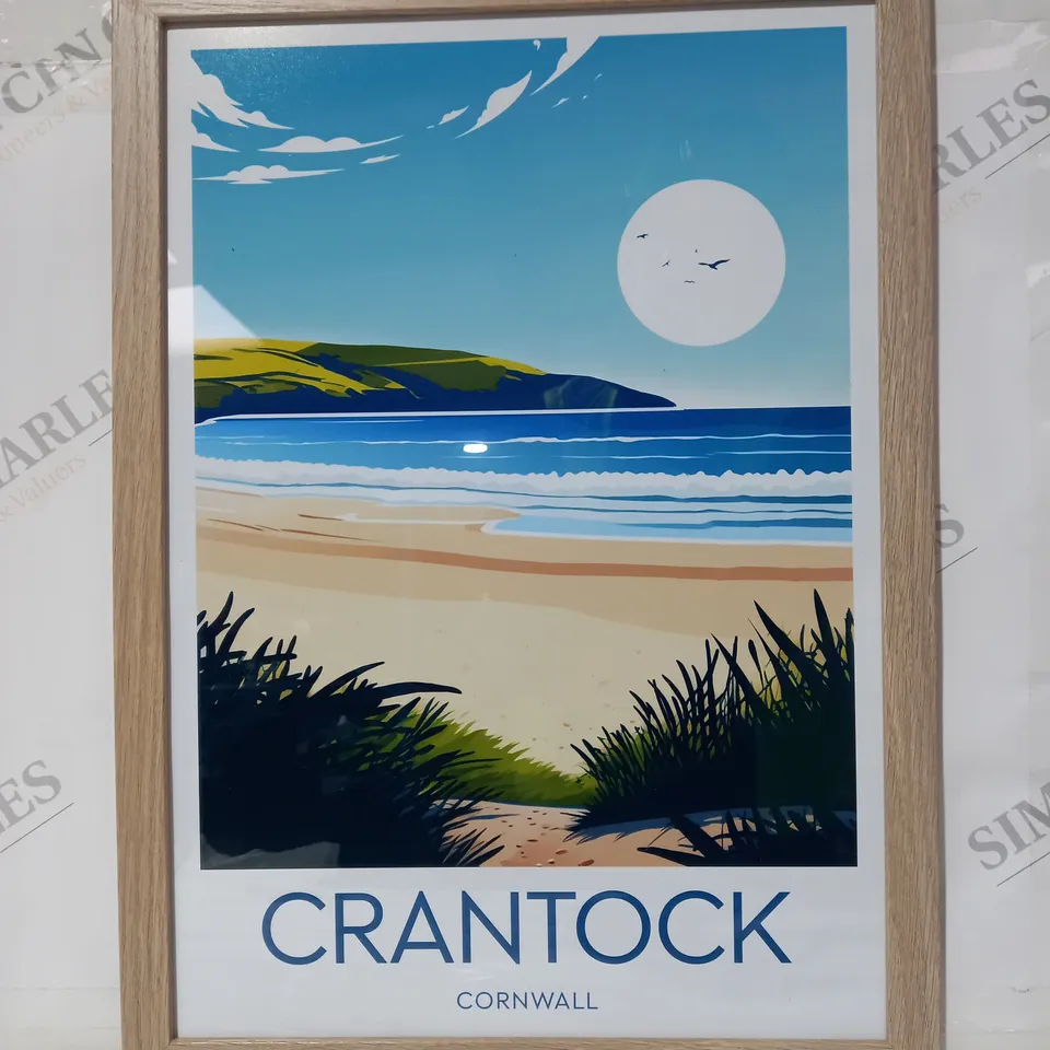 FRAMED CRANTOCK CORNWALL ART PRINT