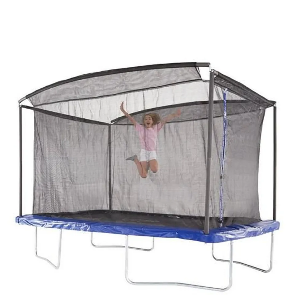 BOXED SPORTSPOWER 12 X 8FT RECTANGULAR TRAMPOLINE WITH EASI-STORE (2 BOXES) RRP £299.99