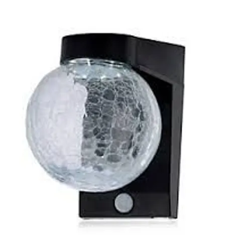 BUILDCRAFT CRACKLE GLASS SOLAR MOTION SENSOR LIGHT