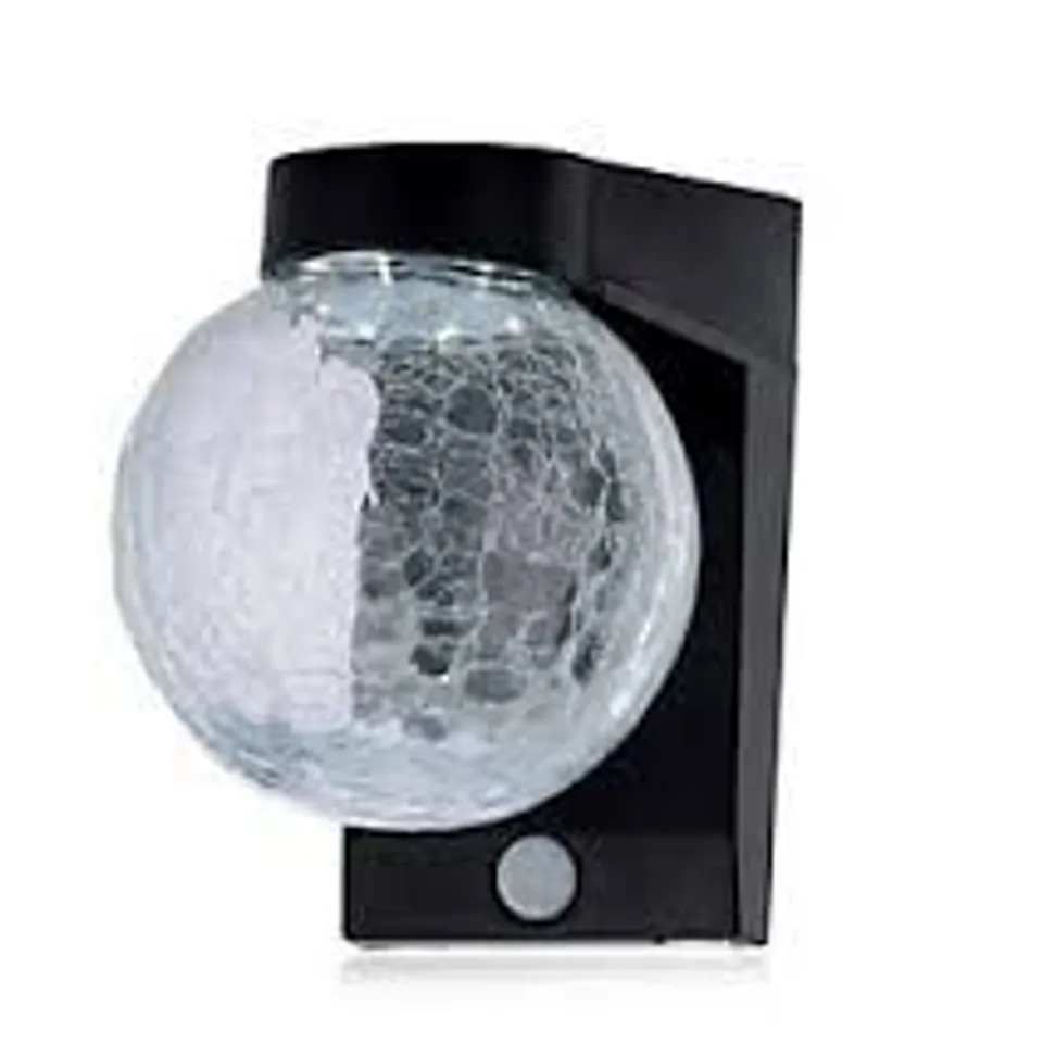BUILDCRAFT CRACKLE GLASS SOLAR MOTION SENSOR LIGHT