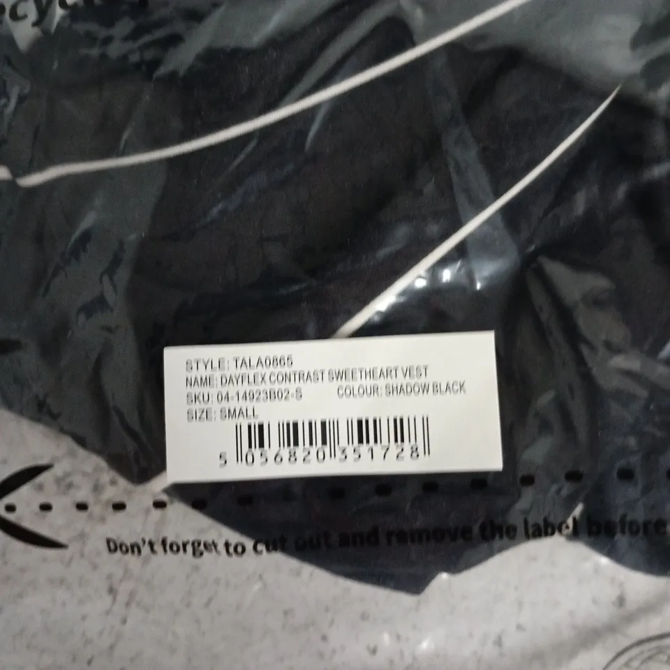 T/ALA DAYFLEX CONTRAST VEST – SHADOW BLACK, SIZE SMALL
