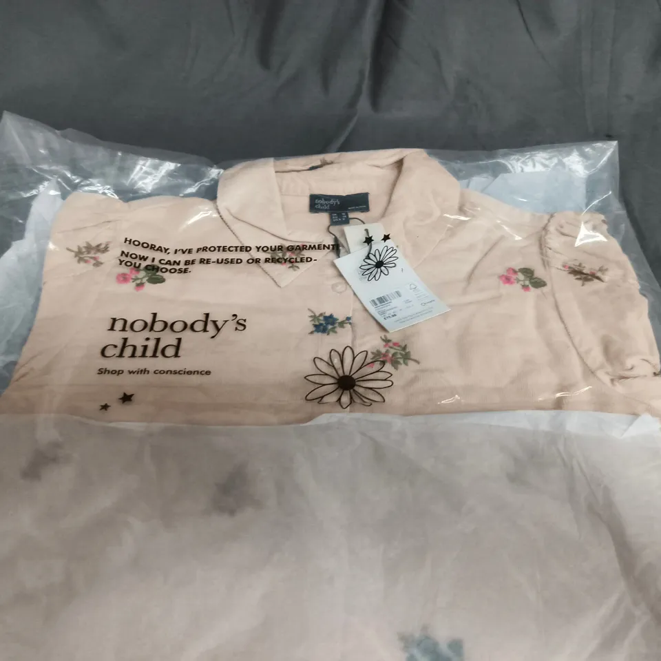 NOBODY'S CHILD DELLA  EMBROIDERED SHIRT – CORD CREAM – UK 10 