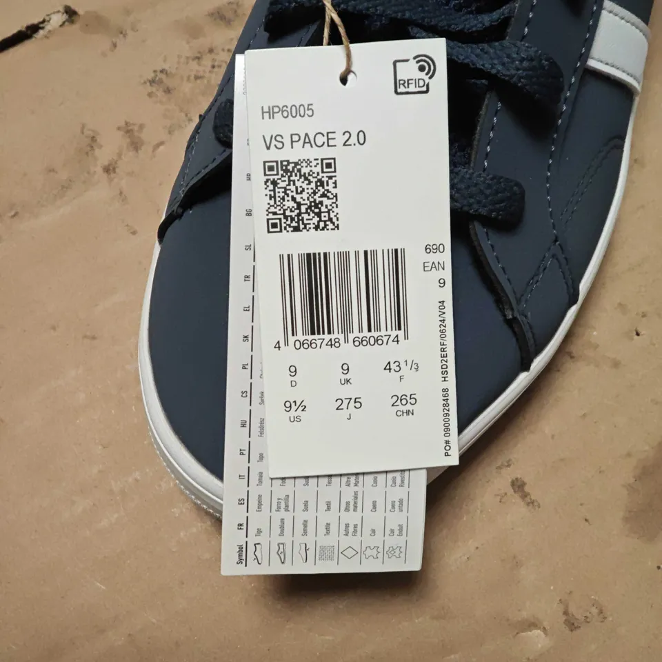 UNBOXED ADIDAS VS PACE 2.0 TRAINERS IN NAVY/BLUE, UK 9 (US 9, EU 43 1/3)
