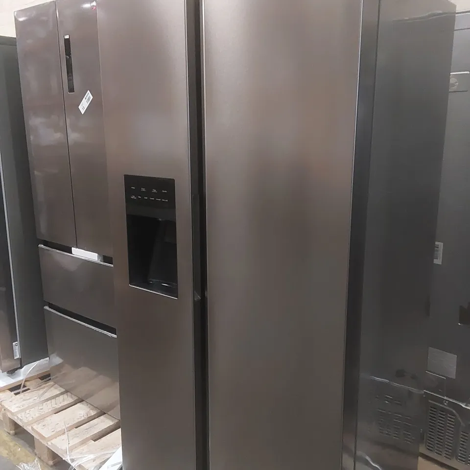 HAIER HSR5918DIMP AMERICAN-STYLE FRIDGE FREEZER - PLATINUM INOX