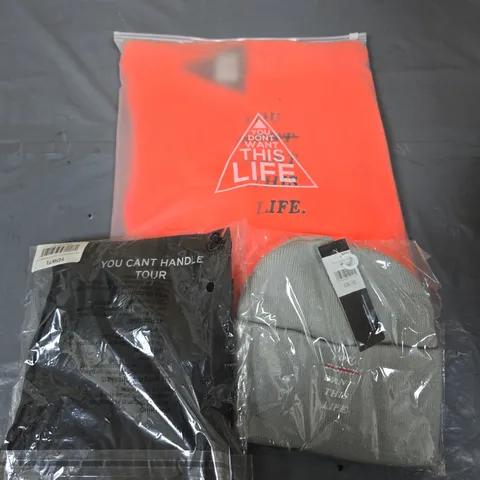 APPROXIMATELY 10 ASSORTED YOU DONT WANT THIS LIFE BRANDED CLOTHING PRODUCTS