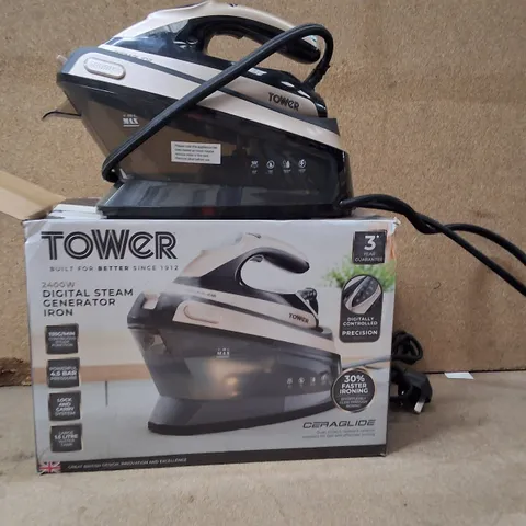 TOWER T22024GLD 2400W DIGITAL STEAM GENERATOR IRON – BOXED