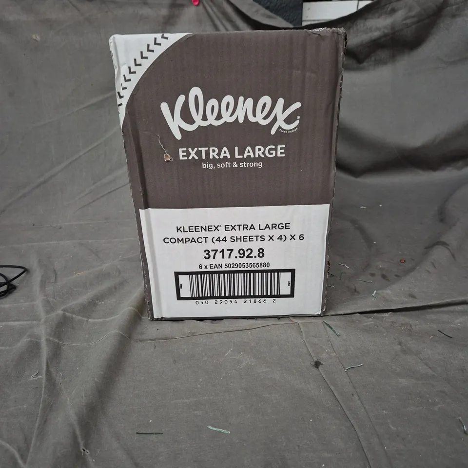 KLEENEX EXTRA LARGE TISSUES – 6 x 4 PACK