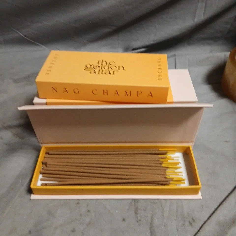 LOT OF 4 BOXES OF THE GOLDEN ALTAR NAG CHAMPA INCENSE STICKS