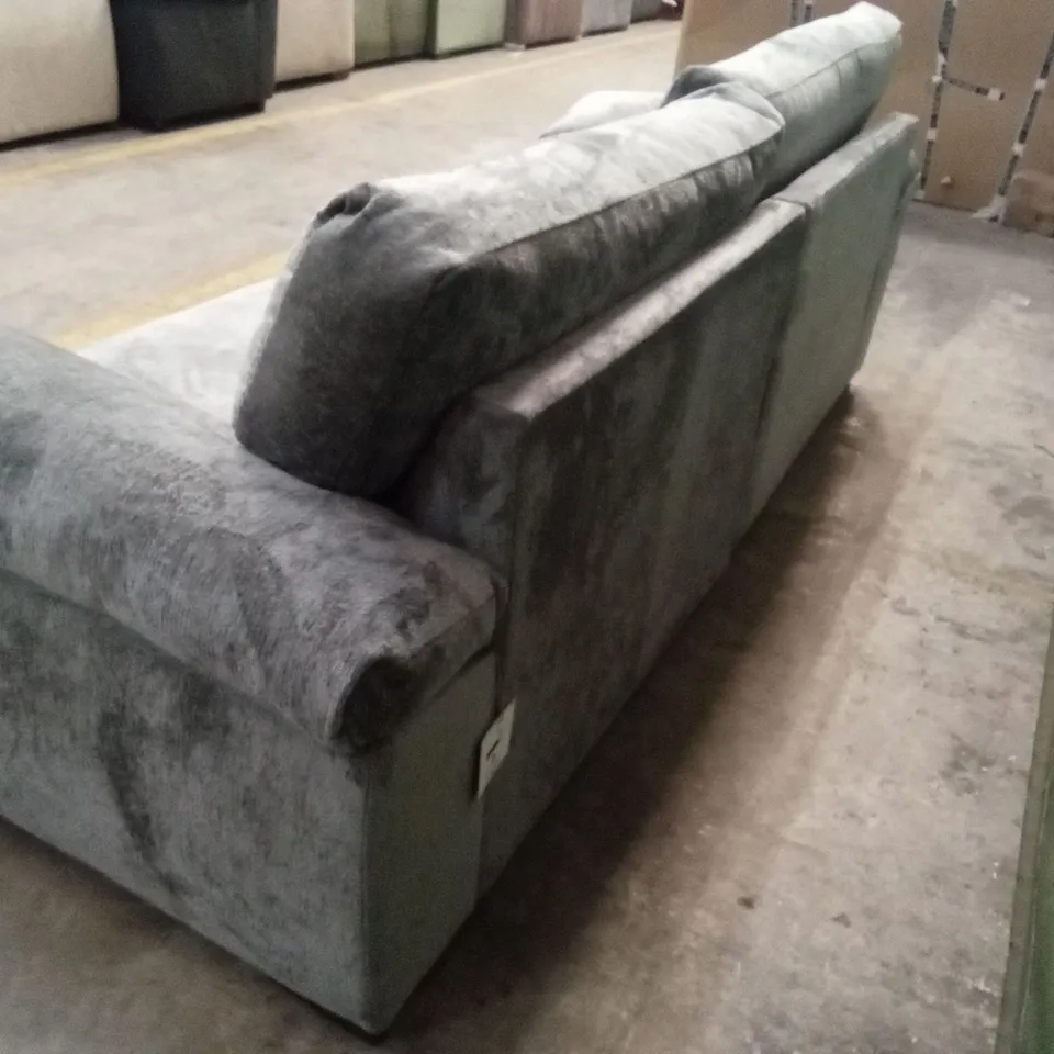 SALERNO STANDARD BACK 4 SEATER FABRIC SOFA - GREY RRP £799