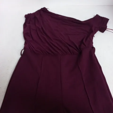 LIPSY LONDON JUMPSUIT – BURGUNDY, UK 12 (US 8, EU 40) MADE IN MOROCCO