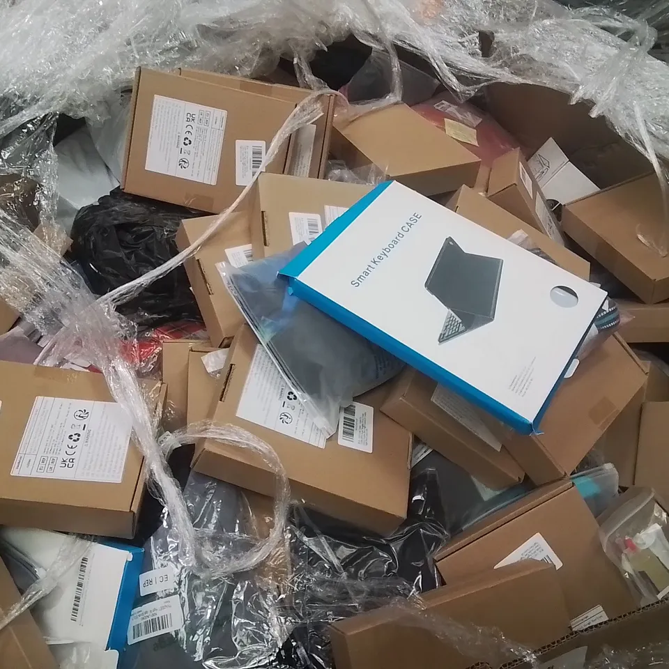 PALLET OF TRAVEL BAGS,APPAREL COSTUMES,HARDWARES,PARTY PRODUCTS AND ITEMS TO INCLUDE;DOG HARNESS,SWIMSUIT,KEYBOARD CASE