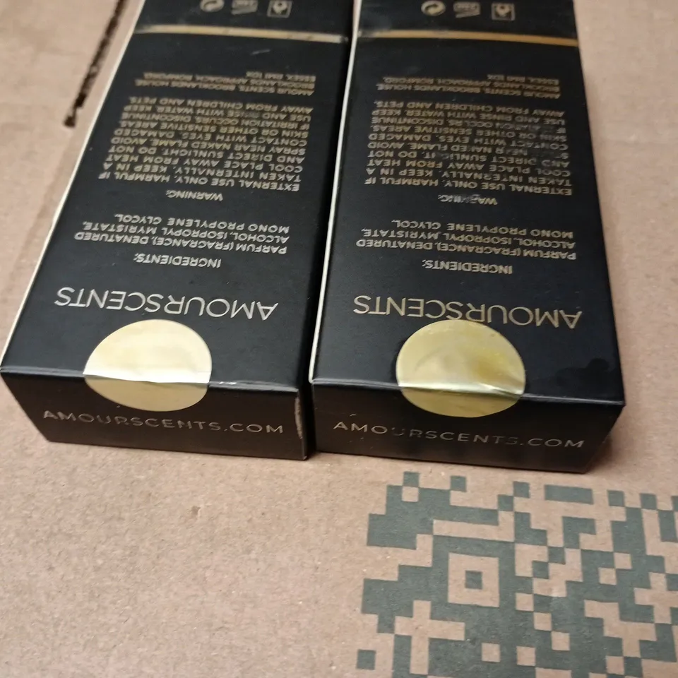 LOT OF 2 SEALED AMOURSCENTS 100ML NATURAL SPRAYS - MISS AMOUR AND AMBER AOUD