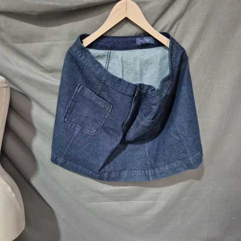 SEASALT CORNWALL ROLLING SANDS SKIRT – DARK INDIGO DENIM (INDIGO-DYED ORGANIC COTTON SIZE 18