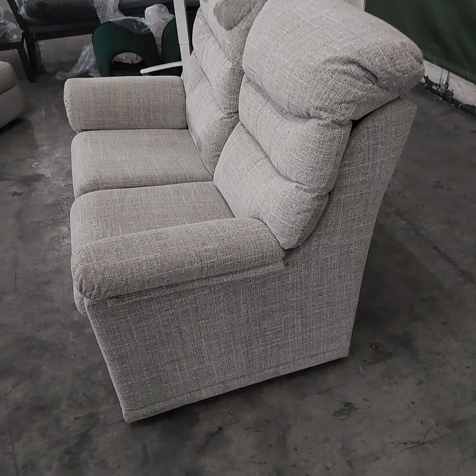 QUALITY G PLAN DESIGNER MALVERN 2 SEATER SOFA IN BEACH CARAMEL FABRIC