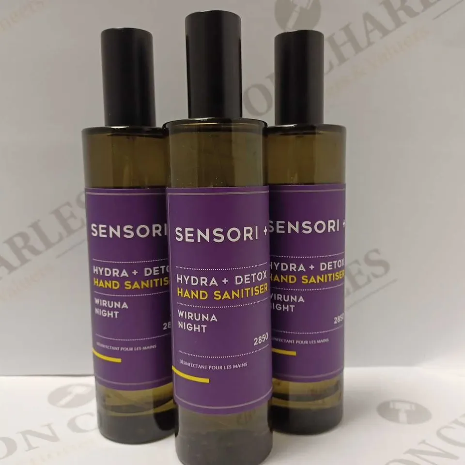 LOT OF 3 X 100ML SENSORI+ WIRUNA NIGHT 2850 HAND SANITISER