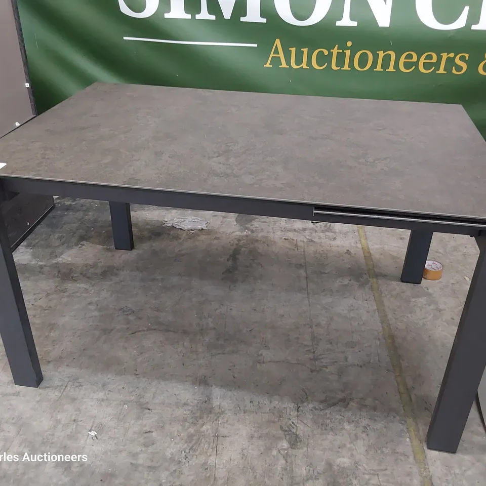 DESIGNER EXTENDING DINING TABLE MATT GREY FINISH