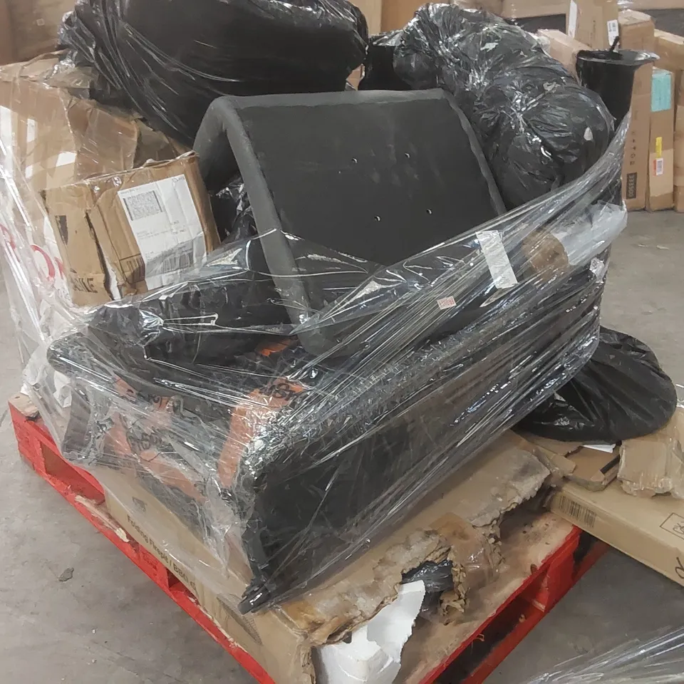 PALLET CONTAINING A LARGE QUANTITY OF DESIGNER BAR STOOL PARTS AND OTHER ASSORTED ITEMS