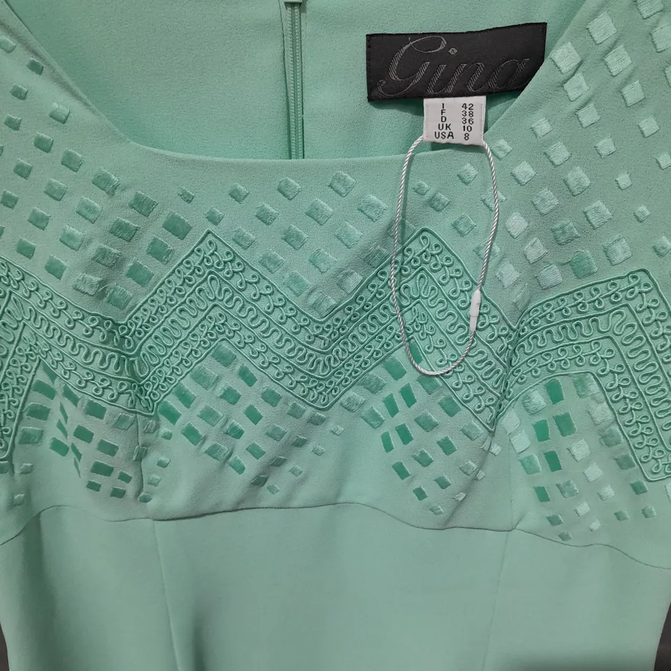 GINA GREEN DRESS AND JACKET SET - UK 10