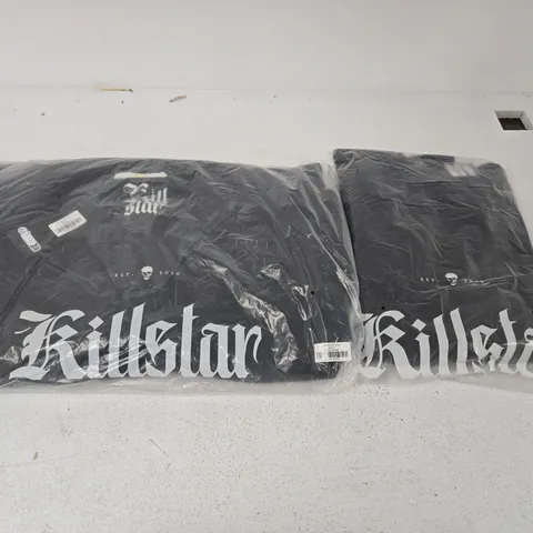 LOT OF APPROXIMATELY 13 ASSORTED BRAND NEW KILLSTAR CLOTHING ITEMS TO INCLUDE DUSKMORN COAT AND HEXELORE SWEATERS - VARIOUS SIZES