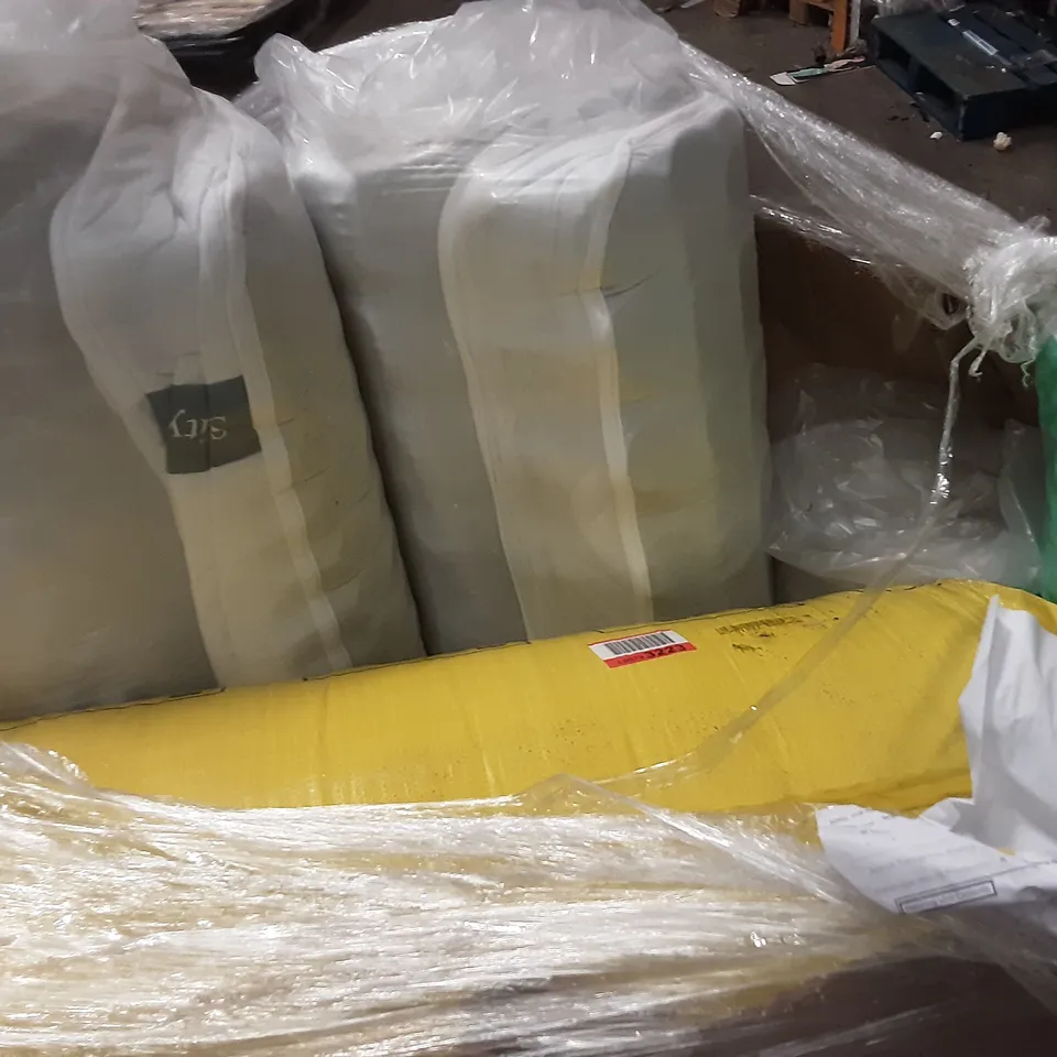 PALLET OF ASSORTED PRODUCTS INCLUDING POCKET SPRUNG COT MATTRESS, VILLAFANE DELUXE SINGLE MATTRESS