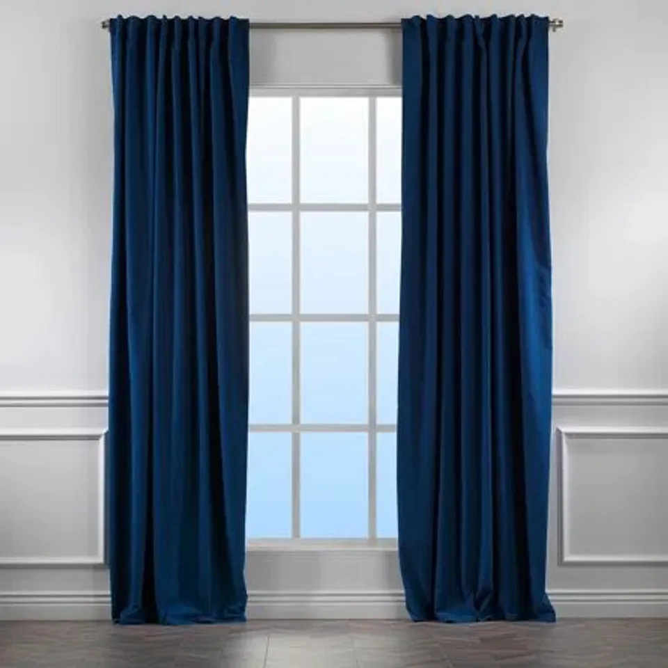 EXTRA .ONG & EXTRA WIDE DECORATIVE CURTAINS BLUE 280 × 265