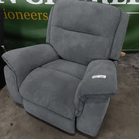 DESIGNER EXPRESSIONS POWER RECLINING EASY CHAIR GREY FABRIC