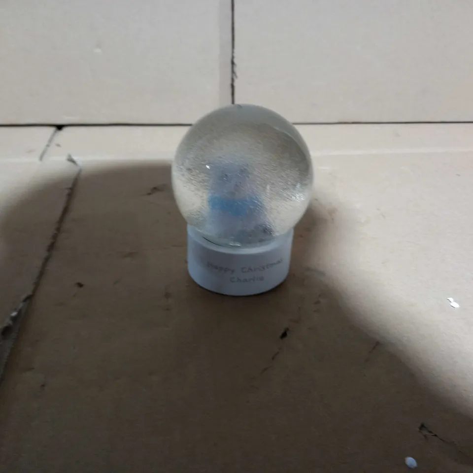 PERSONALISED POLAR BEAR SNOW GLOBE RRP £19.99