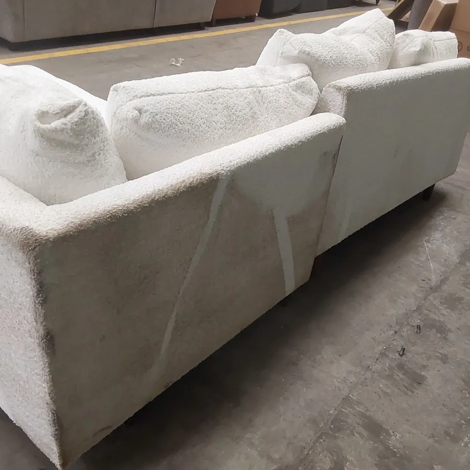 RUNE FABRIC CORNER SOFA - CREAM RRP £1099