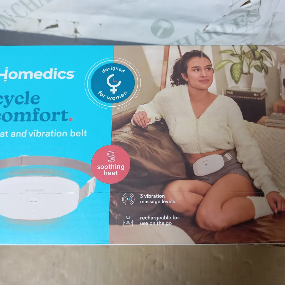 LOT OF 3 HOMEDICS CYCLE COMFORT HEAT AND VIBRATION BELTS