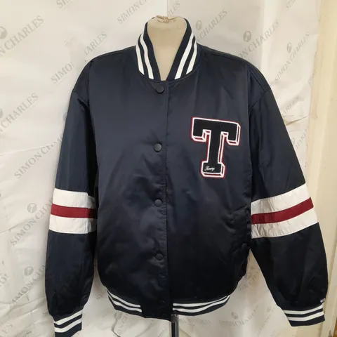 TOMMY HILFIGER MENS BOMBER JACKET NAVY/RED SIZE XL