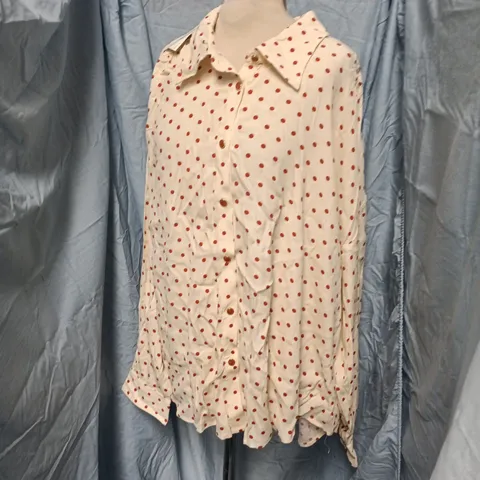 MONSOON WOMEN'S IVORY POLKA DOT BLOUSE – XXL (XX LARGE)