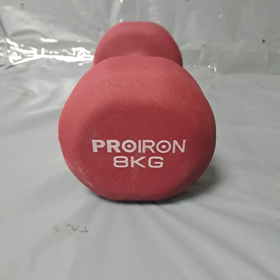 PROIRON 8KG DUMBBELL - MAROON